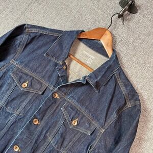 Mens Denim Jacket GAP 1969 Japanese Selvedge XL Blue Trucker Type 3